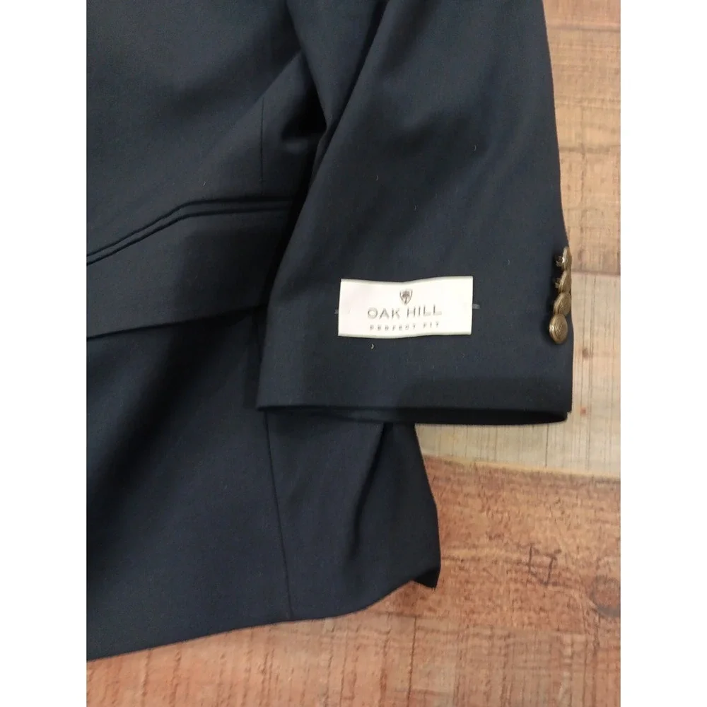 Oak Hill Perfect Fit Men's Navy Suit Jacket /‎ Blazer Size 58R w/Aerocool 2288